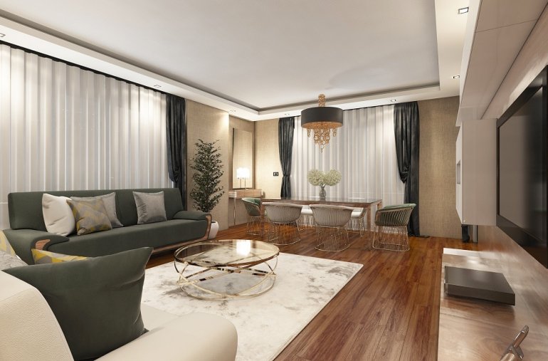 Kutsan İnşaat: Projeden 3+1 Premium  Daire